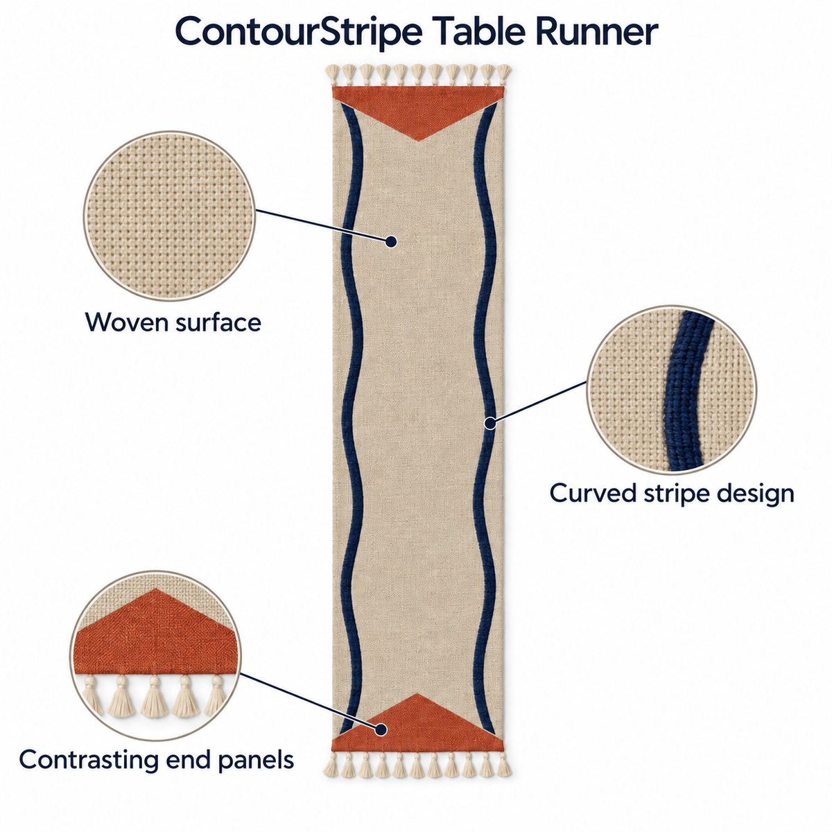 ContourStripe Table Runner