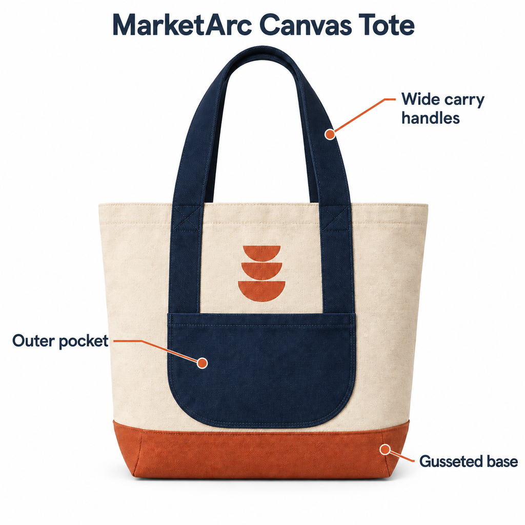 MarketArc Canvas Tote