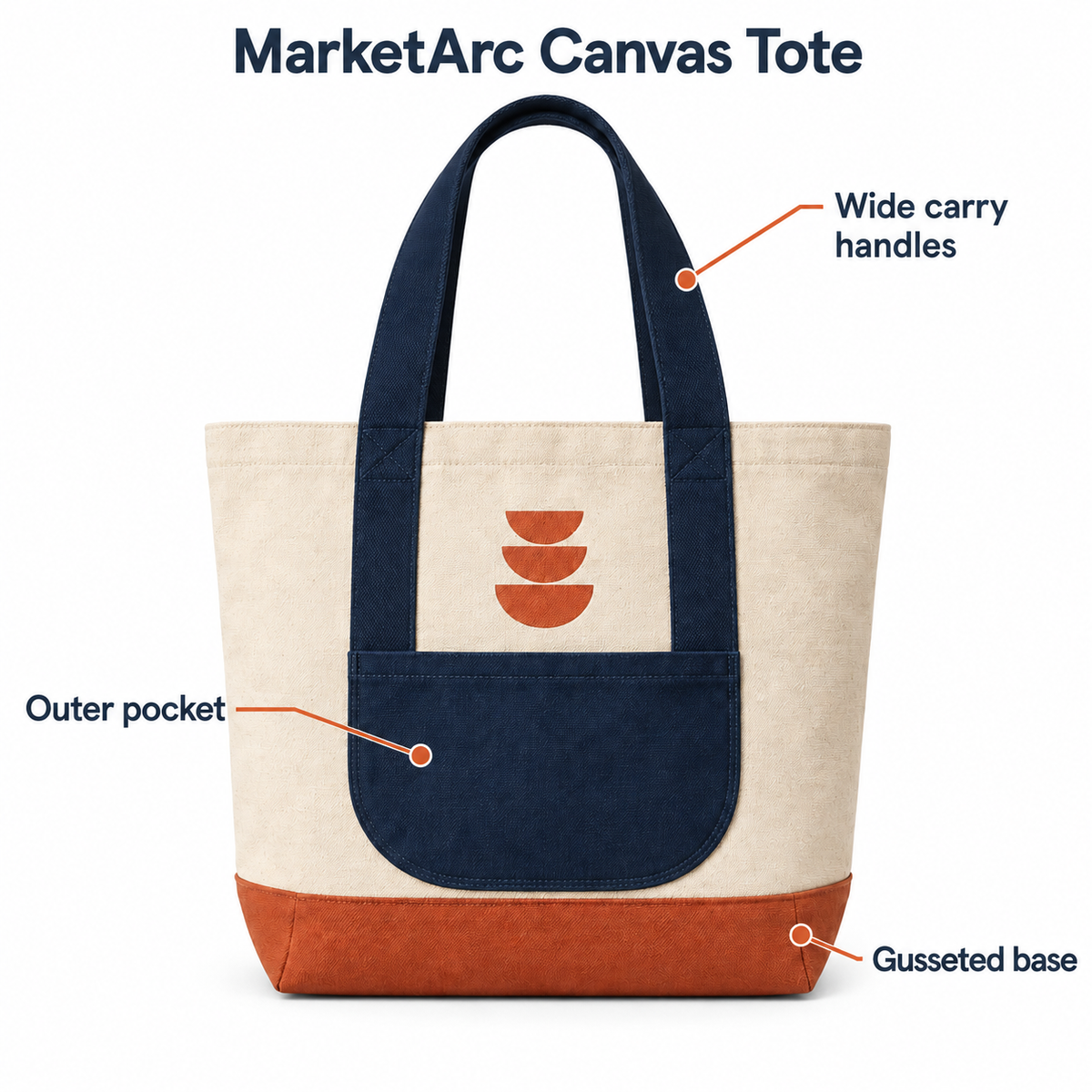 MarketArc Canvas Tote