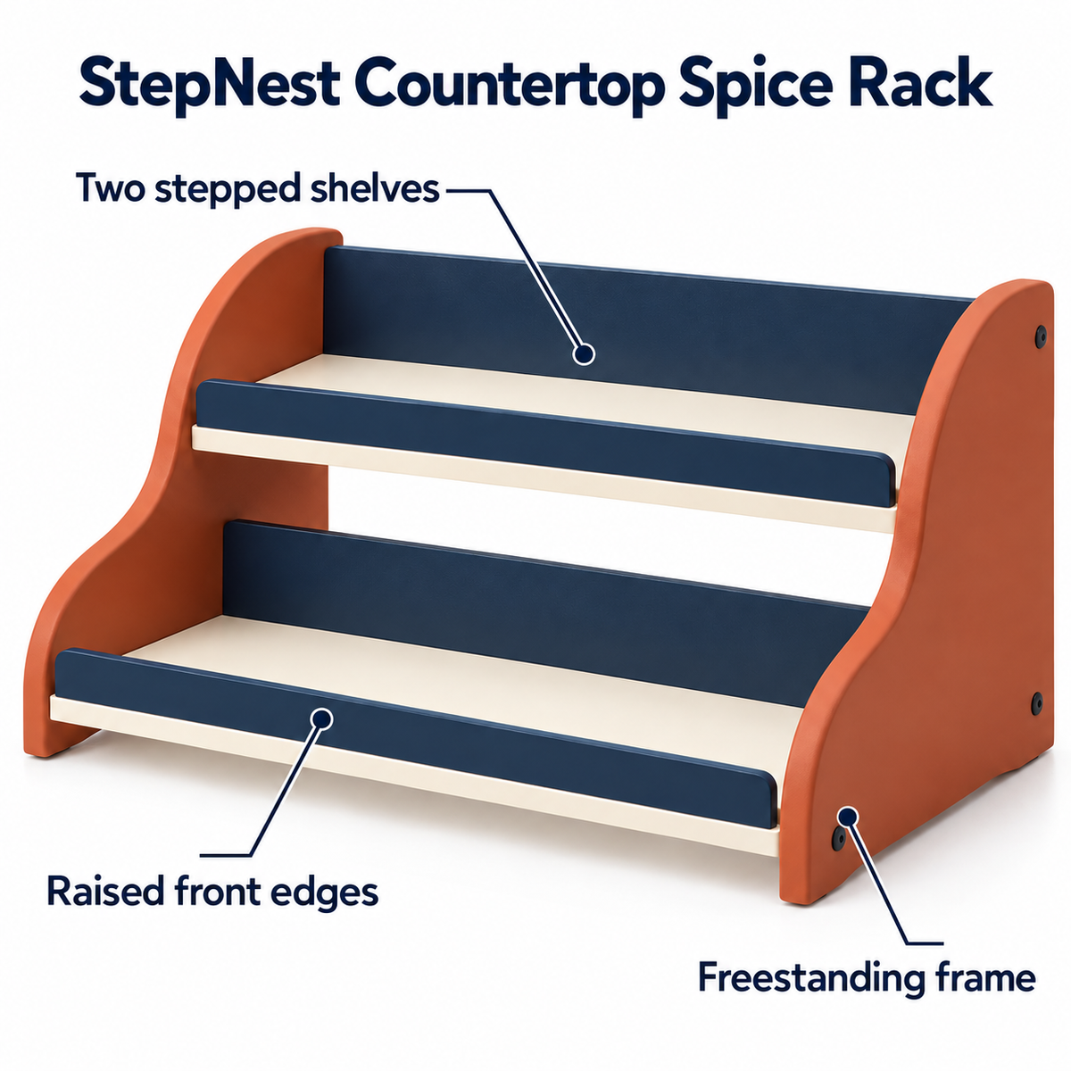 StepNest Countertop Spice Rack