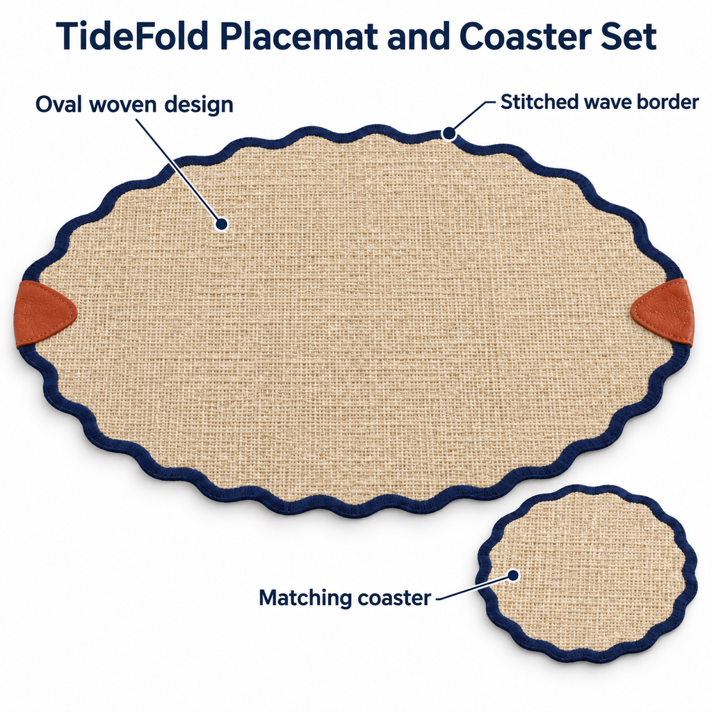 TideFold Placemat and Coaster Set