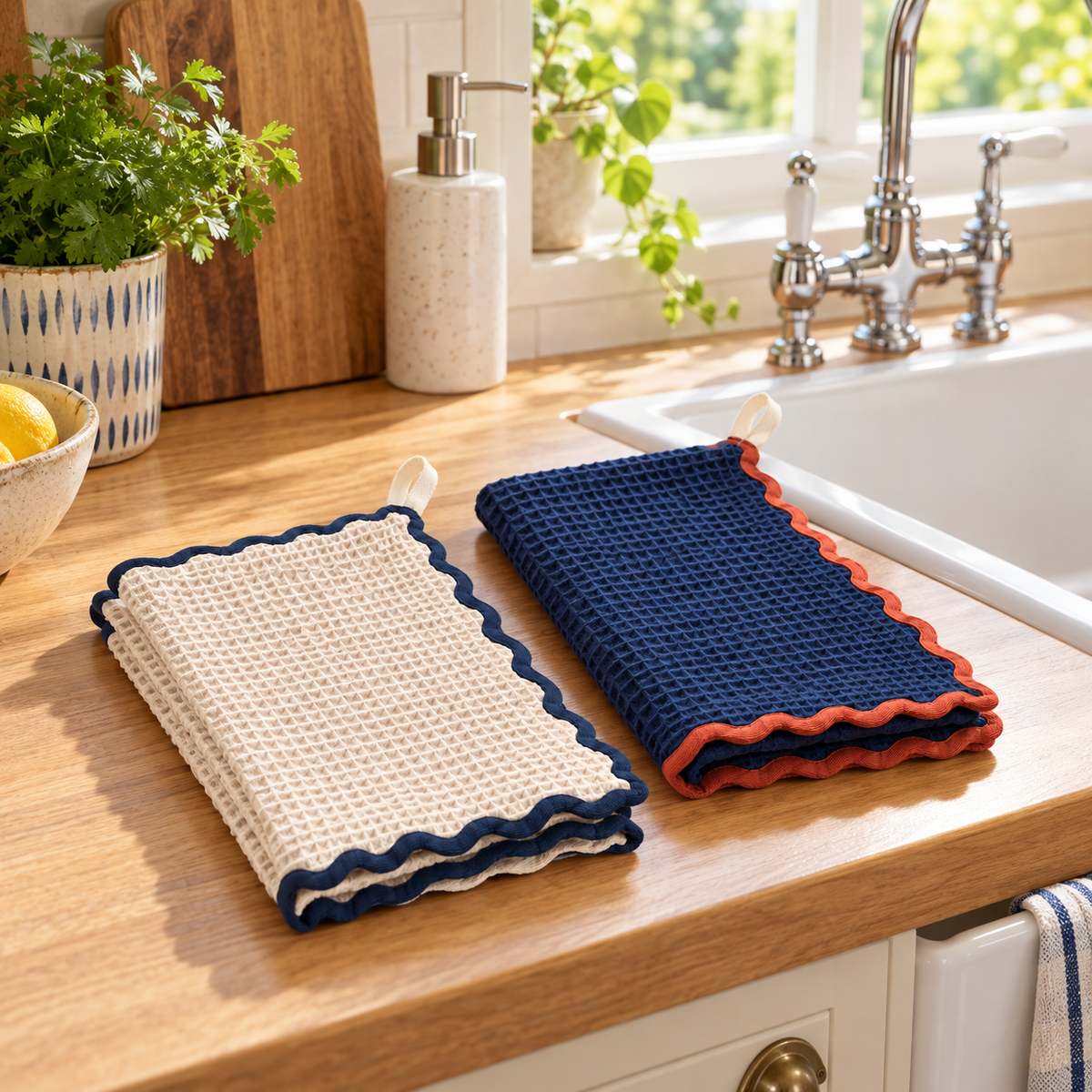 WaveEdge Kitchen Towel Pair